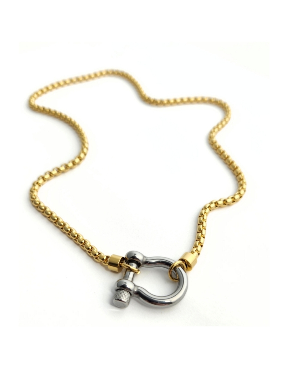 Horseshoe Mixed Metals Necklace